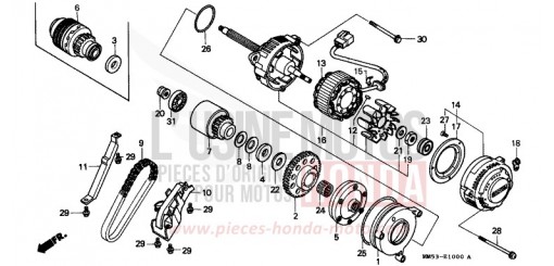 GENERATOR (CBR1000FH/FJ/FM) CBR1000FJ de 1988